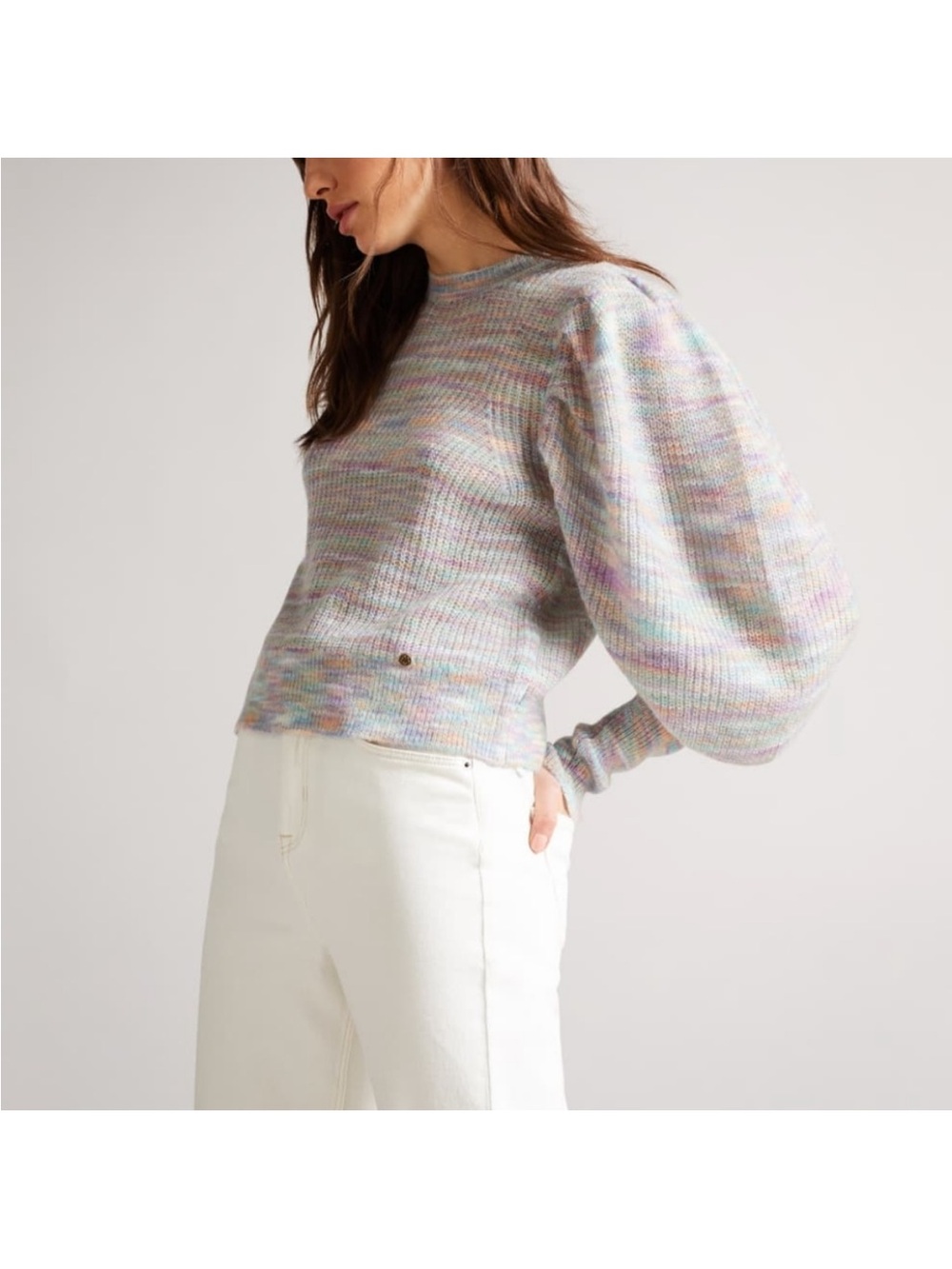 Ted Baker Sweater Valma Mint Balloon Sleeve in Mint Multi size 2